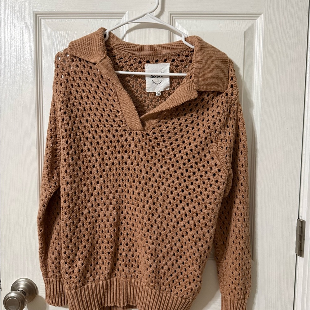 Aerie Women's Brown V-Neck Sweater
